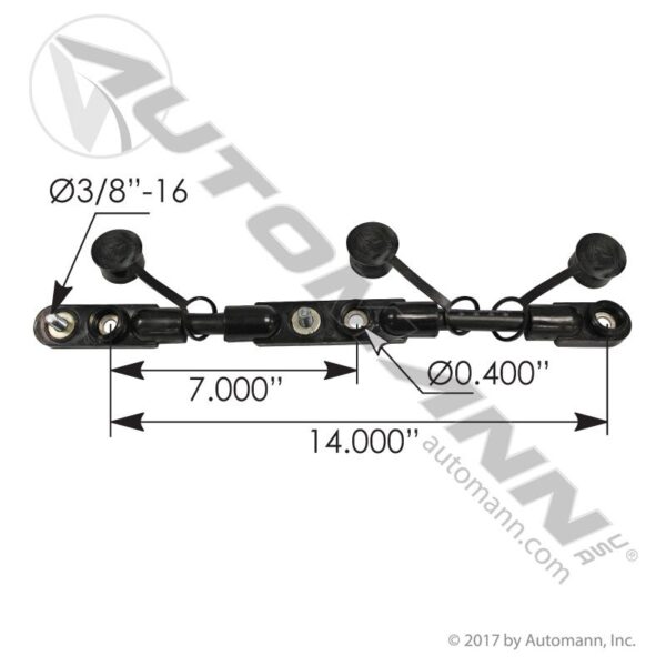 CABLE BATERIA 2/0 14" 3 BATERIAS NEGRO = MBC-5365