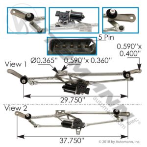 MOTOR LIMPIABRISAS INTL PROSTAR CON MECANISMO