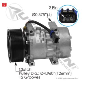 COMPRESOR A/C KW PETERB 12 HILOS AU-83031046 F696003151