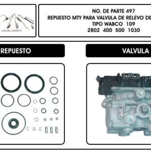 REPUESTO VALVULA RELEVO 109 2802 400 500 1030 WABCO