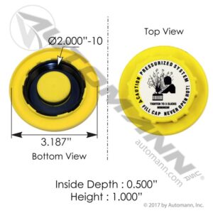 TAPON TANQUE ANTICONG FREIGHT CASCADIA AMARILLO