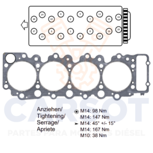 JUNTA CABEZA 1.52MM 4HK1 ELF400 ELF600 8973754340 8980555410