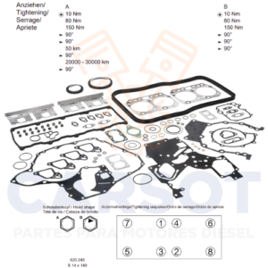 JGO JUNTAS COMPLETO SUPERIOR INFERIOR D0834 51009006720