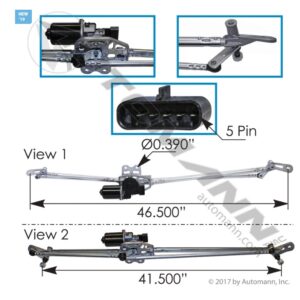 MOTOR LIMPIA PARABRISAS FREIGHTLINER CASCADIA