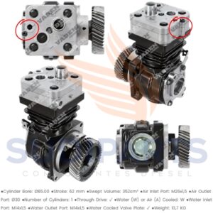COMPRESOR AIRE MB OM904 OM906 PASAJE A9061306115 4111540040