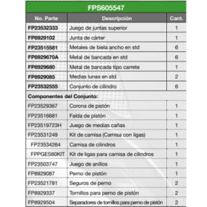 MEDIA REPARACION S60 DD1 DD2 DD3 23519624 23529667 23501574